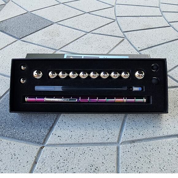 Fidget Pen Metallic Rainbow Alloy Sensory Gadget Pen Tool Gift Set - Picture 2 of 7